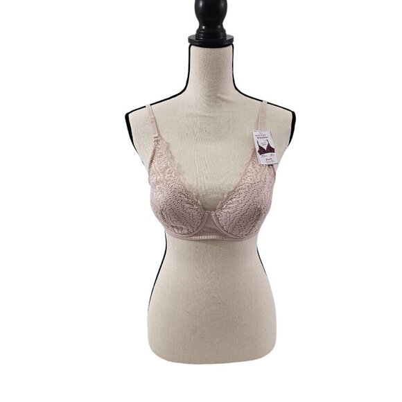 Maidenform Comfort Crush Pretty Lace Wireless Pink Bra – Small/Medium NWT - Picture 7 of 16